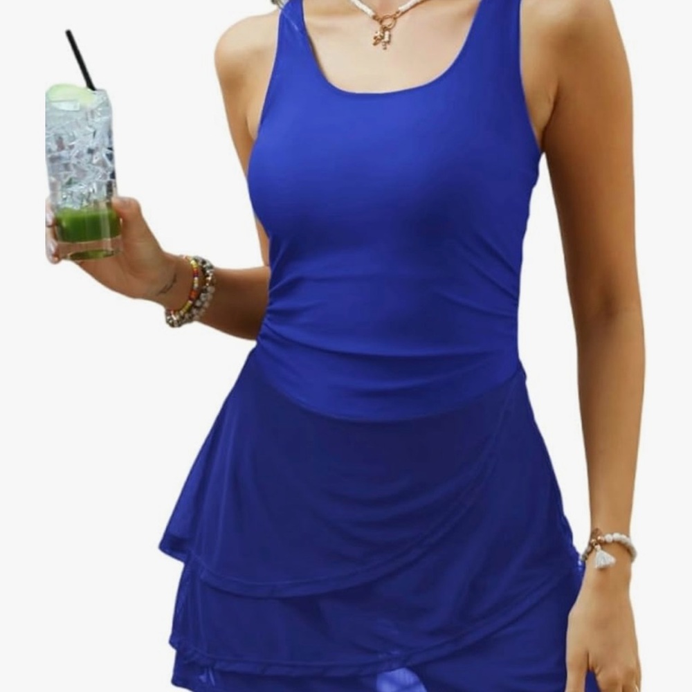 CiCiBird Blue and White Dress